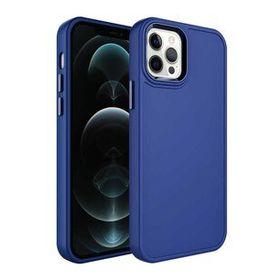 Evastore Apple iPhone 12 Pro Max Metal Çerçeve ve Buton Tasarımlı Sert Botox Kapak Kılıf