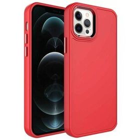 Evastore Apple iPhone 12 Pro Max Metal Çerçeve ve Buton Tasarımlı Sert Botox Kapak Kılıf