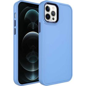 Evastore Apple iPhone 12 Pro Max Metal Çerçeve ve Buton Tasarımlı Sert Botox Kapak Kılıf