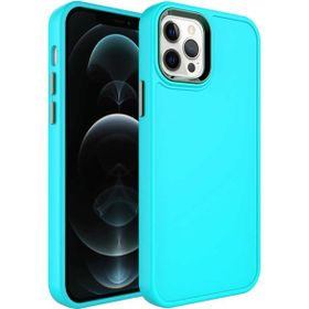 Evastore Apple iPhone 12 Pro Max Metal Çerçeve ve Buton Tasarımlı Sert Botox Kapak Kılıf