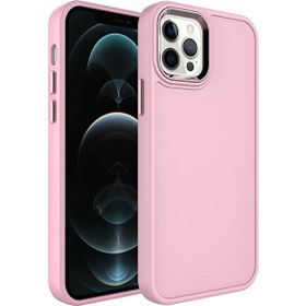 Evastore Apple iPhone 12 Pro Max Metal Çerçeve ve Buton Tasarımlı Sert Botox Kapak Kılıf