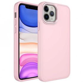 Evastore Apple iPhone 12 Pro Max Metal Çerçeve ve Buton Tasarımlı Silikon Luna Kapak Kılıf