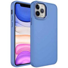 Evastore Apple iPhone 12 Pro Max Metal Çerçeve ve Buton Tasarımlı Silikon Luna Kapak Kılıf