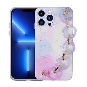 Evastore Apple iPhone 12 Pro Max Simli Desenli El Askılı Tutacaklı Elsa Silikon Kapak Kılıf