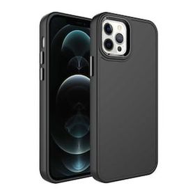 Evastore Apple iPhone 12 Pro Metal Çerçeve ve Buton Tasarımlı Sert Botox Kapak Kılıf