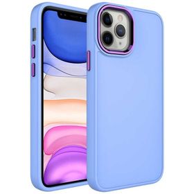 Evastore Apple iPhone 12 Pro Metal Çerçeve ve Buton Tasarımlı Silikon Luna Kapak Kılıf