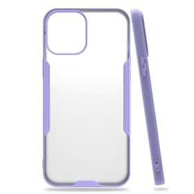 Evastore Apple İphone 12 Pro Parfe Mavi Kenarlı Şeffaf Kapak Kılıf