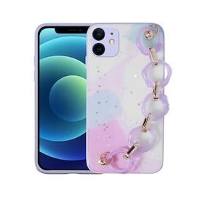 Evastore Apple iPhone 12 Simli Desenli El Askılı Tutacaklı Elsa Silikon Kapak Kılıf