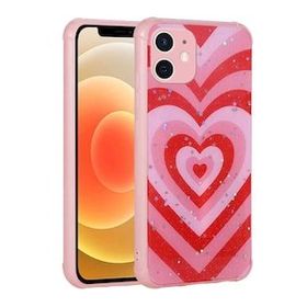 Evastore Apple iPhone 12 Simli Desenli Kamera Korumalı Parlak Popy Kapak Kılıf