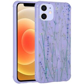 Evastore Apple iPhone 12 Simli Desenli Kamera Korumalı Parlak Popy Kapak Kılıf