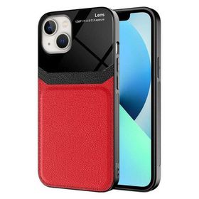 Evastore Apple İphone 13 Deri Görünümlü Tasarım Sert Arka Kapak Kılıf