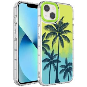 Evastore Apple iPhone 13 Kamera Korumalı Renkli Desenli Sert Silikon Korn Kapak Kılıf