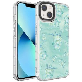 Evastore Apple iPhone 13 Kamera Korumalı Renkli Desenli Sert Silikon Korn Kapak Kılıf