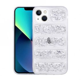 Evastore Apple iPhone 13 Kamera Korumalı Simli Airbag'li Dalga Kapak Kılıf