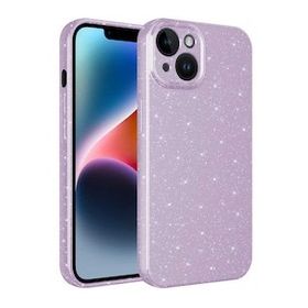 Evastore Apple iPhone 13 Kamera Korumalı Simli Lüks Zore Koton Kapak Kılıf