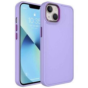 Evastore Apple iPhone 13 Metal Çerçeve ve Buton Tasarımlı Sert Botox Kapak Kılıf