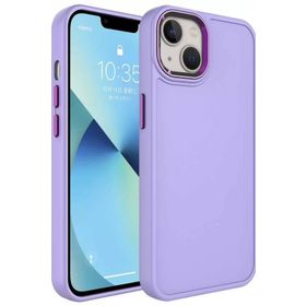 Evastore Apple iPhone 13 Metal Çerçeve ve Buton Tasarımlı Sert Botox Kapak Kılıf