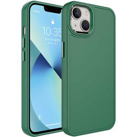 Evastore Apple iPhone 13 Metal Çerçeve ve Buton Tasarımlı Sert Botox Kapak Kılıf