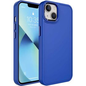 Evastore Apple iPhone 13 Metal Çerçeve ve Buton Tasarımlı Sert Botox Kapak Kılıf