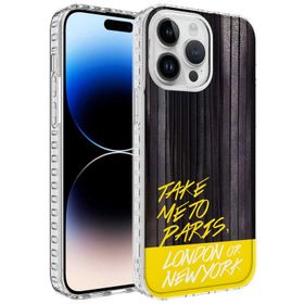 Evastore Apple iPhone 13 Pro Airbag Kenarlı Renkli Desenli Silikon Elegans Kapak Kılıf