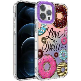 Evastore Apple iPhone 13 Pro Kamera Korumalı Renkli Desenli Sert Silikon Korn Kapak Kılıf