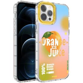 Evastore Apple iPhone 13 Pro Kamera Korumalı Renkli Desenli Sert Silikon Korn Kapak Kılıf