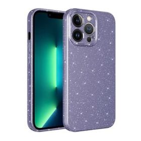 Evastore Apple iPhone 13 Pro Kamera Korumalı Simli Lüks Koton Kapak Kılıf