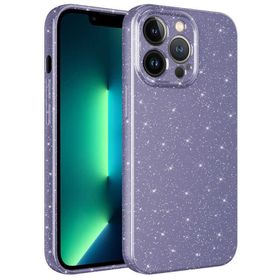 Evastore Apple iPhone 13 Pro Kamera Korumalı Simli Lüks Zore Koton Kapak Kılıf