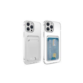 Evastore Apple iPhone 13 Pro Kartlıklı Şeffaf Setra Clear Silikon Kapak Kılıf