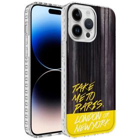 Evastore Apple iPhone 13 Pro Max Airbag Kenarlı Renkli Desenli Elegans Silikon Kılıf