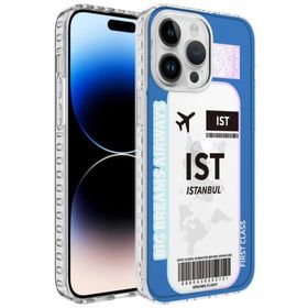 Evastore Apple iPhone 13 Pro Max Airbag Kenarlı Renkli Desenli Elegans Silikon Kılıf