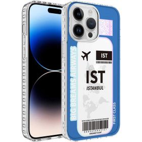 Evastore Apple iPhone 13 Pro Max Airbag Kenarlı Renkli Desenli Silikon Elegans Kapak Kılıf