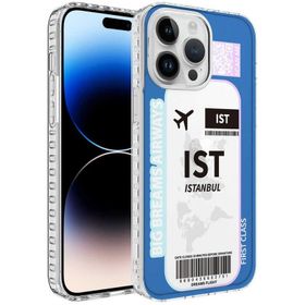 Evastore Apple iPhone 13 Pro Max Airbag Kenarlı Renkli Desenli Silikon Elegans Kapak Kılıf
