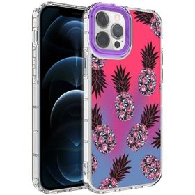 Evastore Apple iPhone 13 Pro Max Kamera Korumalı Renkli Desenli Sert Silikon Korn Kapak Kılıf
