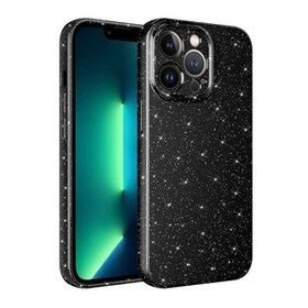 Evastore Apple iPhone 13 Pro Max Kamera Korumalı Simli Lüks Koton Kapak Kılıf