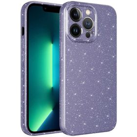 Evastore Apple iPhone 13 Pro Max Kamera Korumalı Simli Lüks Koton Kapak Kılıf