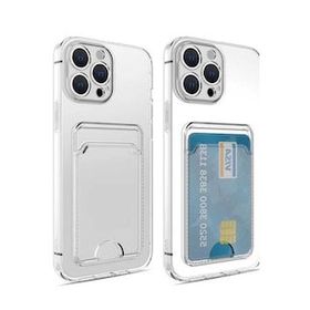 Evastore Apple iPhone 13 Pro Max Kartlıklı Şeffaf Setra Clear Silikon Kapak Kılıf