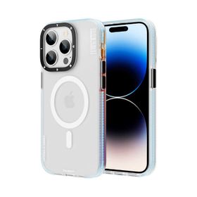 Evastore Apple iPhone 13 Pro Max Magsafe Şarj Özellikli Youngkit Jane Sand Serisi Mavi Kapak Kılıf