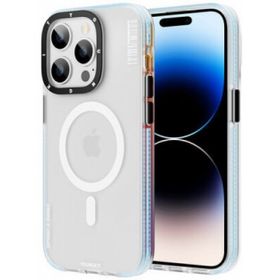 Evastore Apple iPhone 13 Pro Max Magsafe Şarj Özellikli Youngkit Jane Sand Serisi Mavi Kapak Kılıf