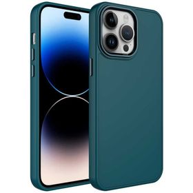Evastore Apple iPhone 13 Pro Max Metal Çerçeve ve Buton Tasarımlı Silikon Luna Kapak Kılıf