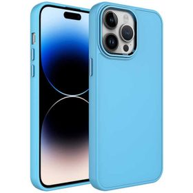 Evastore Apple iPhone 13 Pro Metal Çerçeve ve Buton Tasarımlı Silikon Luna Kapak Kılıf