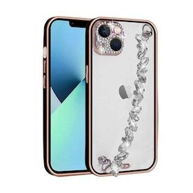 Evastore Apple iPhone 13 Taş Süslemeli Kamera Korumalı El Tutamaçlı Blazer Kapak Kılıf