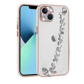 Evastore Apple iPhone 13 Taş Süslemeli Kamera Korumalı El Tutamaçlı Blazer Kapak Kılıf