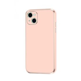 Evastore Apple iPhone 14 Kamera Korumalı Altın Kenar Tasarım Silikon Kılıf