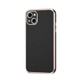 Evastore Apple iPhone 14 Kamera Korumalı Altın Kenar Tasarım Silikon Kılıf
