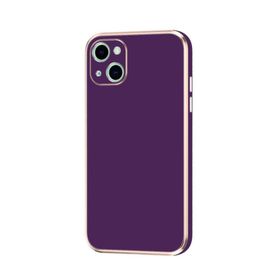 Evastore Apple iPhone 14 Kamera Korumalı Altın Kenar Tasarım Silikon Kılıf