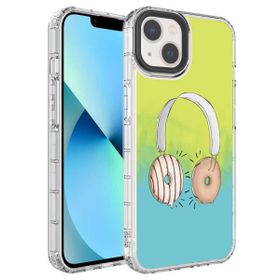 Evastore Apple iPhone 14 Kamera Korumalı Renkli Desenli Sert Silikon Korn Kapak Kılıf