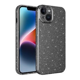 Evastore Apple iPhone 14 Kamera Korumalı Simli Lüks Zore Koton Kapak Kılıf