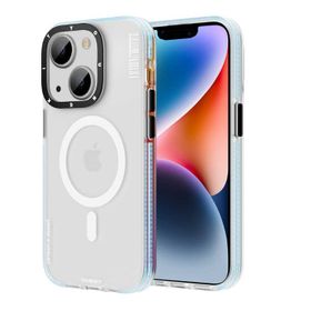 Evastore Apple iPhone 14 Magsafe Şarj Özellikli Youngkit Jane Sand Serisi Mavi Kapak Kılıf