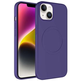 Evastore Apple iPhone 14 Magsafe Wireless Şarj Özellikli Pastel Renk Silikon Mat Kapak Kılıf